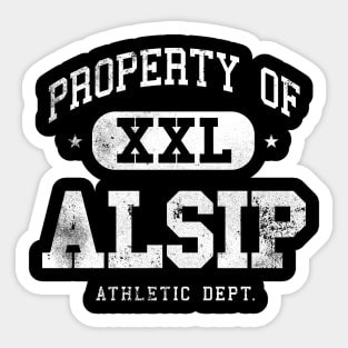 Alsip Vintage Distressed College Property XXL Sticker